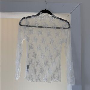 White Sheer Lace Top
